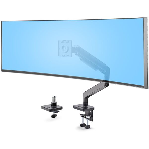 StarTech H1M1AG1-MONITOR-ARM uchwyt / stojak do monitorów 124,5 cm (49") Biurko Czarny