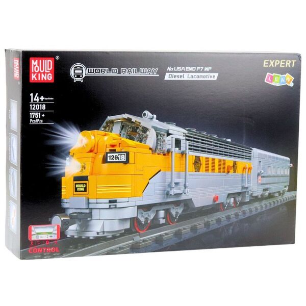 Klocki Konstrukcyjne Pociąg Szaro-Żółty Zdalnie Sterowany RC 1751 el. LEAN Toys