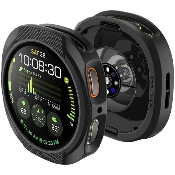 OBUDOWA SPIGEN DO SAMSUNG GALAXY WATCH 8 40 mm, Czarne Etui, Nakładka