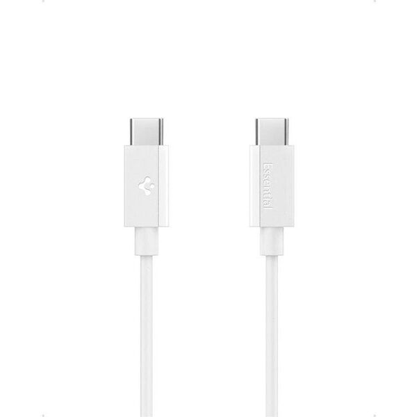 BIAŁY KABEL SPIGEN USB C 1M SZYBKIE ŁADOWANIE, Odporny, Wytrzymały, PD 60W