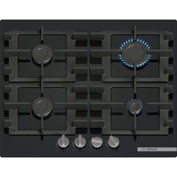 Bosch Serie 4 PNP6B6K40 płyta kuchenna Czarny Wbudowany 59 cm Gaz 4 stref(y)