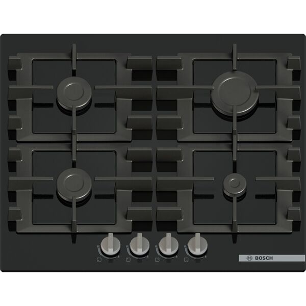 Bosch Serie 4 PNP6B6K40 płyta kuchenna Czarny Wbudowany 59 cm Gaz 4 stref(y)