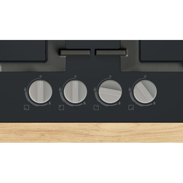 Bosch Serie 4 PNP6B6K40 płyta kuchenna Czarny Wbudowany 59 cm Gaz 4 stref(y)