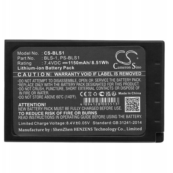 Akumulator Bateria Typ Bls-1 Do Olympus E-420 E-450 E-620 Pen E-p2 Ep-1 P-1 / Cs-bls1
