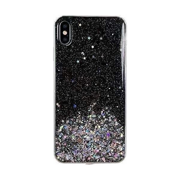 Wozinsky Wozinsky Star Glitter błyszczące etui pokrowiec z brokatem Samsung Galaxy A42 5G czarny