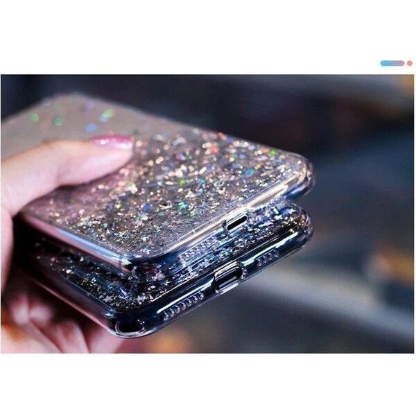 Wozinsky Wozinsky Star Glitter błyszczące etui pokrowiec z brokatem Samsung Galaxy A42 5G czarny