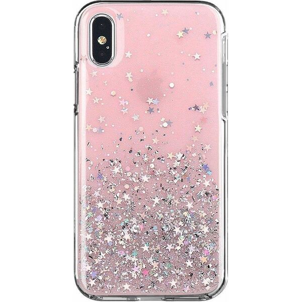 Wozinsky Wozinsky Star Glitter błyszczące etui pokrowiec z brokatem Samsung Galaxy A42 5G różowy