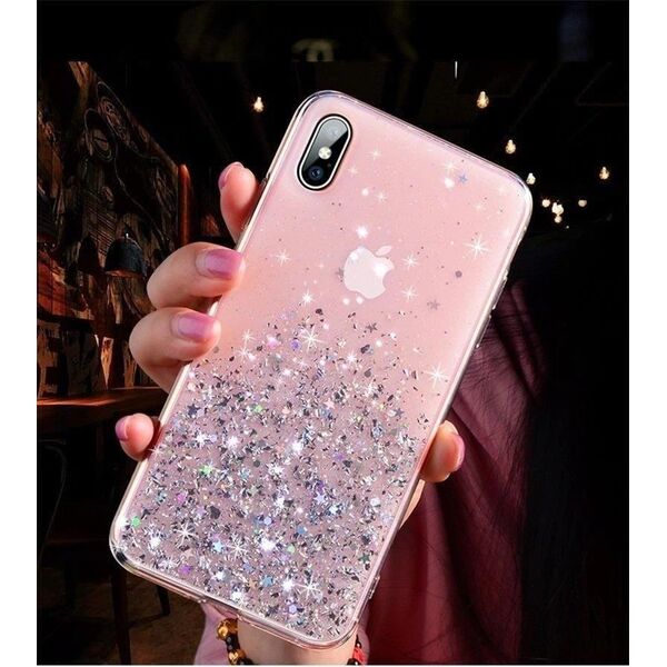 Wozinsky Wozinsky Star Glitter błyszczące etui pokrowiec z brokatem Samsung Galaxy A42 5G różowy
