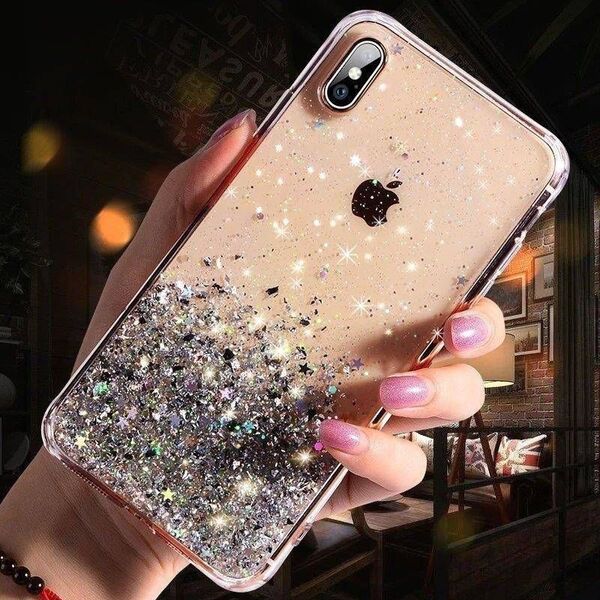 Wozinsky Wozinsky Star Glitter błyszczące etui pokrowiec z brokatem Samsung Galaxy S21+ 5G (S21 Plus 5G) czarny