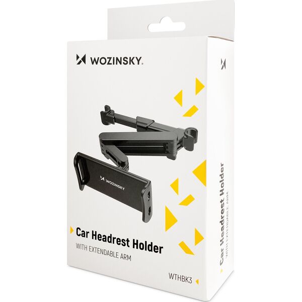 Wozinsky Uchwyt Wozinsky na zagłówek na tablet lub telefon WTHBK3 (Czarny) uniwersalny