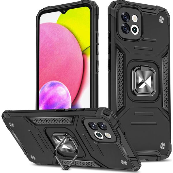 Wozinsky Wozinsky Ring Armor etui Samsung Galaxy A03 pancerny pokrowiec uchwyt magnetyczny ring czarne