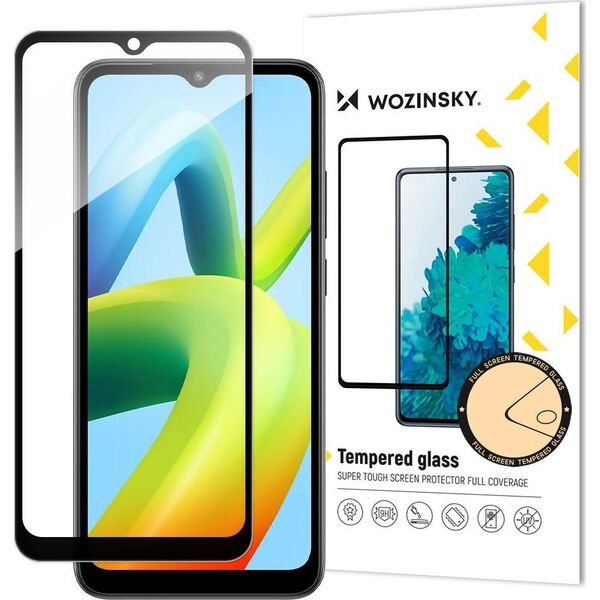 Wozinsky Wozinsky Full Glue Tempered Glass szkło hartowane Xiaomi Redmi A1+ 9H na cały ekran z czarną ramką