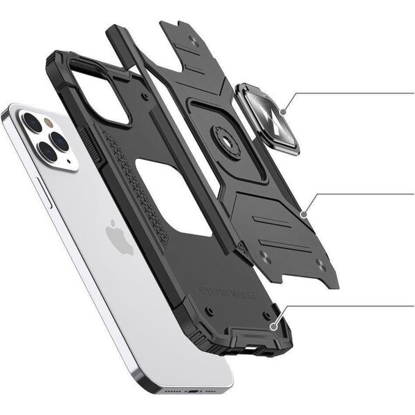 Wozinsky Wozinsky Ring Armor etui iPhone 14 Pro pancerny pokrowiec uchwyt magnetyczny ring złote