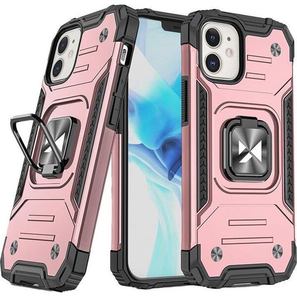 Wozinsky Wozinsky Ring Armor etui iPhone 14 pancerny pokrowiec uchwyt magnetyczny ring złote