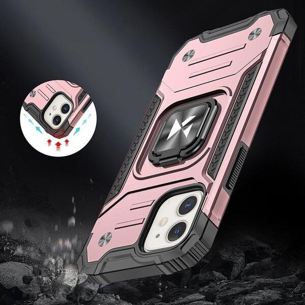 Wozinsky Wozinsky Ring Armor etui iPhone 14 pancerny pokrowiec uchwyt magnetyczny ring złote