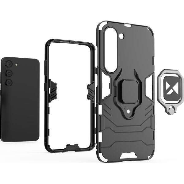 Wozinsky Wozinsky Ring Armor etui Samsung Galaxy S23 pancerny pokrowiec uchwyt magnetyczny ring czarne