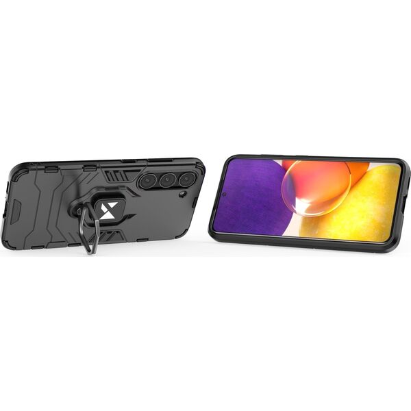 Wozinsky Wozinsky Ring Armor etui Samsung Galaxy S23+ pancerny pokrowiec uchwyt magnetyczny ring czarne