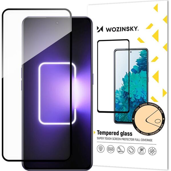 Wozinsky Wozinsky Full Glue Tempered Glass szkło hartowane do Realme GT Neo 5 / Realme GT3 9H na cały ekran z czarną ramką