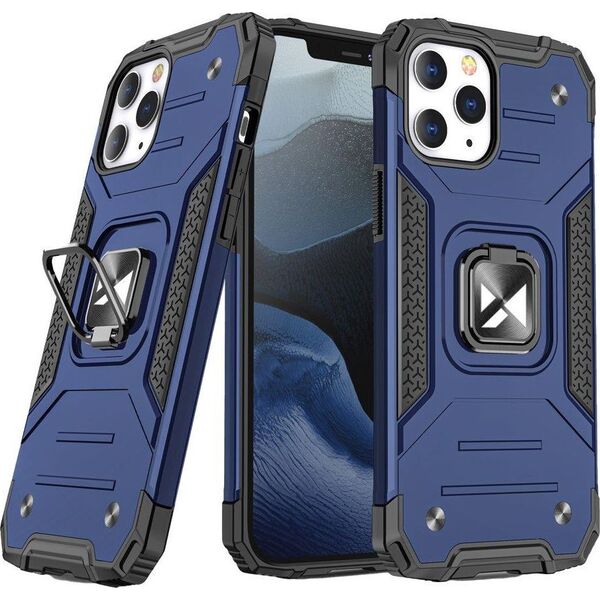 Wozinsky Wozinsky Ring Armor pancerne hybrydowe etui pokrowiec + magnetyczny uchwyt iPhone 13 mini niebieski