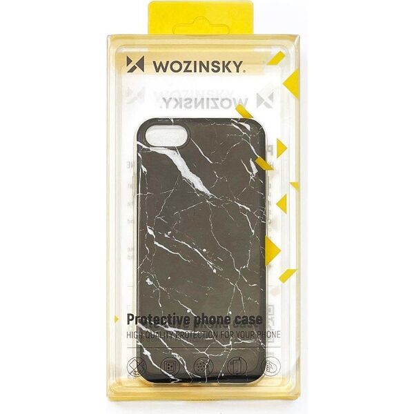 Wozinsky Wozinsky Marble żelowe etui pokrowiec marmur iPhone 13 Pro Max czarny