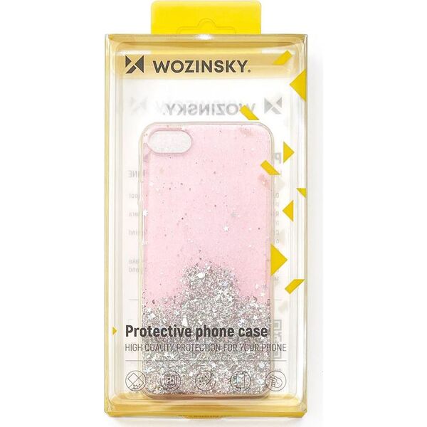 Wozinsky Wozinsky Star Glitter błyszczące etui pokrowiec z brokatem Samsung Galaxy A22 4G przezroczysty