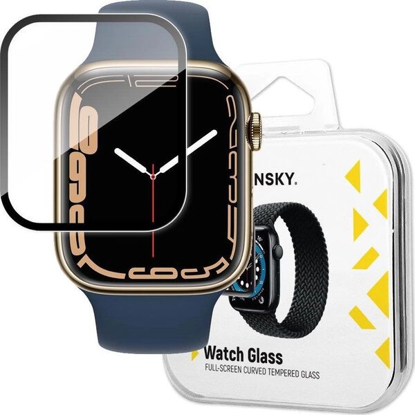 Wozinsky Wozinsky Watch Glass hybrydowe szkło do Apple Watch 7/8/9 41mm czarny