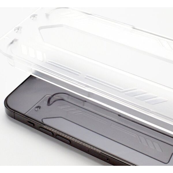 Wozinsky Szkło hartowane 9H z ramką montażową do iPhone 15 Pro Wozinsky Premium Glass - czarne