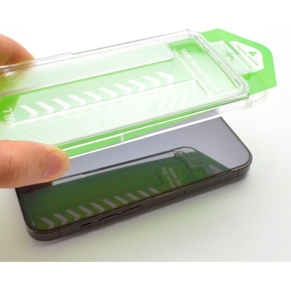 Wozinsky Szkło hartowane 9H z ramką montażową Wozinsky Premium Glass do iPhone 15 - czarne