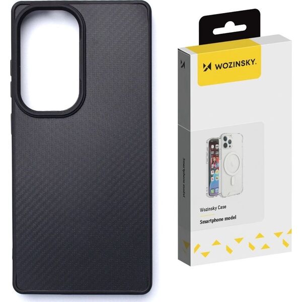 Etui Wozinsky Carbon Fibre Case z MagSafe na Samsung Galaxy S25 Ultra - czarne