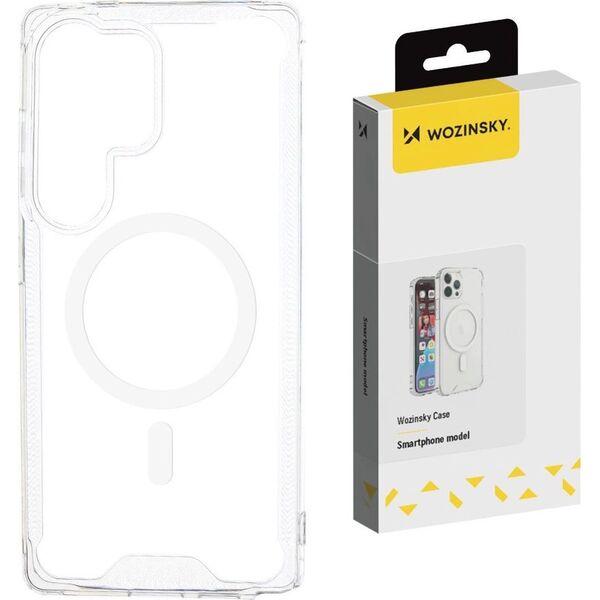 Etui Wozinsky Clear Corner Case MagSafe na Samsung Galaxy S25 - przezroczyste
