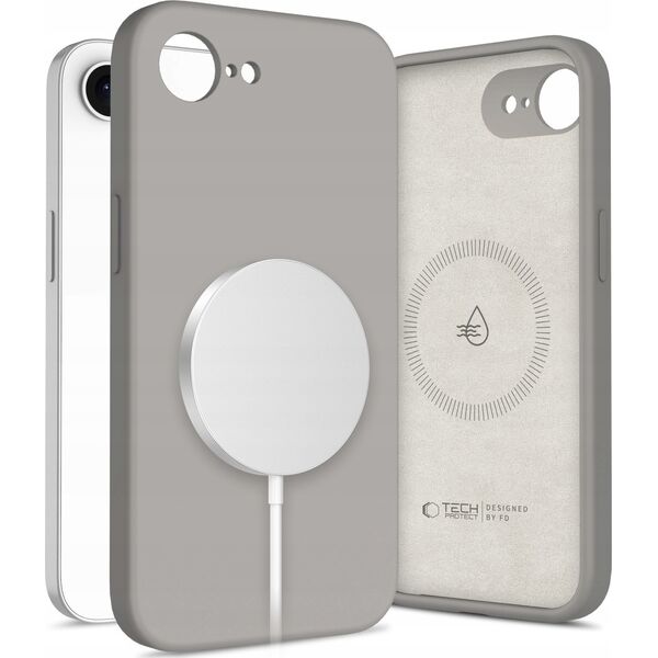 TECH-PROTECT LIQUID SILICONE MAGSAFE IPHONE 16E STONE GREY