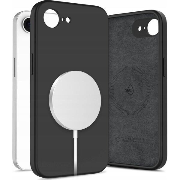 TECH-PROTECT LIQUID SILICONE MAGSAFE IPHONE 16E BLACK