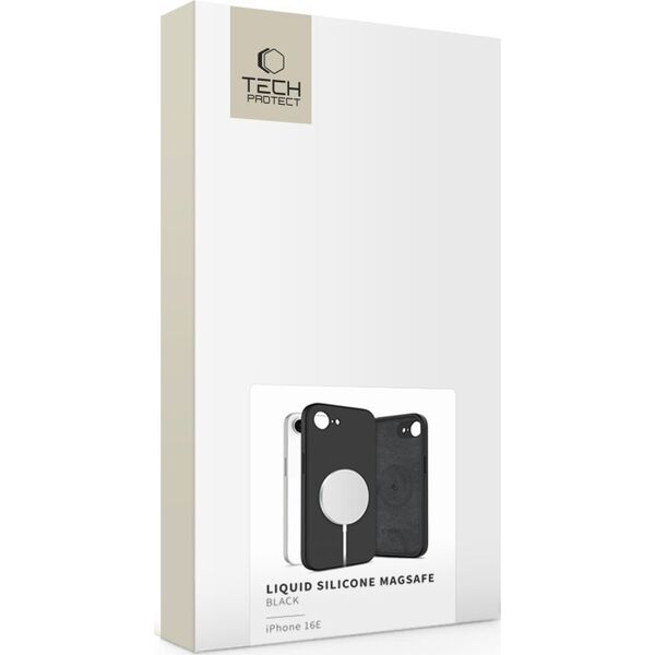 TECH-PROTECT LIQUID SILICONE MAGSAFE IPHONE 16E BLACK