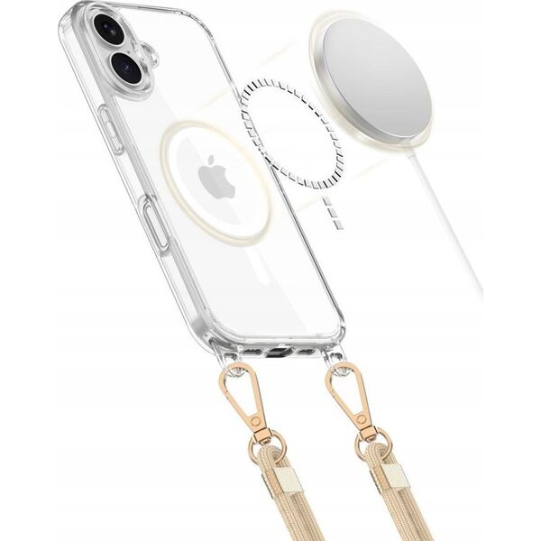 TECH-PROTECT FLEXAIR CHAIN MAGSAFE IPHONE 16E BLACK & TAUPE