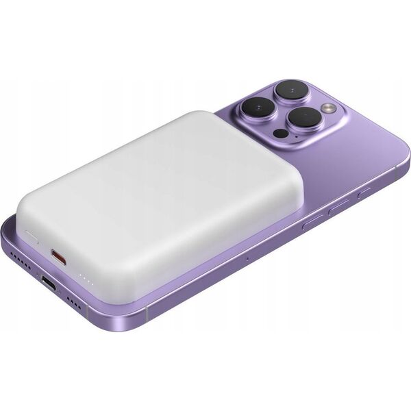 Powerbank magnetyczny Wozinsky WRW349YWS 10 000 mAh - biały