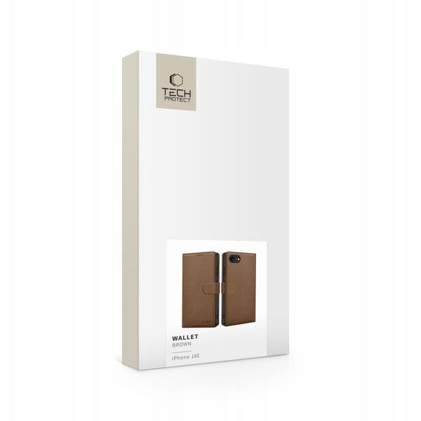 Etui z klapką Tech-Protect Wallet Apple iPhone 16e Brown