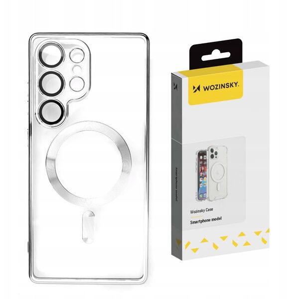 Etui Wozinsky Electroplated Case z Magsafe na Samsung Galaxy S25 Ultra - srebrne