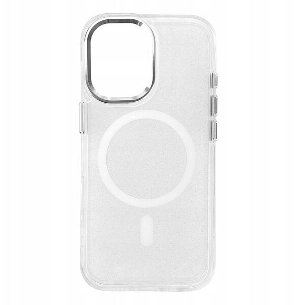Etui Wozinsky Glitter Case z Mag Safe na Samsung Galaxy S25 - przezroczyste z brokatem