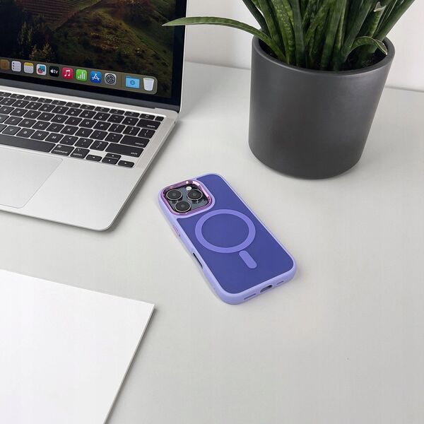 Etui Wozinsky Fashion Case MagSafe na Samsung Galaxy S25 - fioletowe