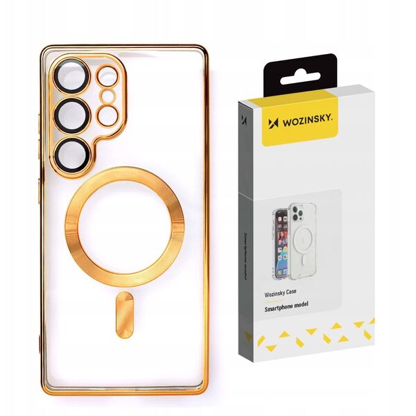 Etui Wozinsky Electroplated Case z Magsafe na Samsung Galaxy S25 - złote