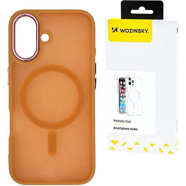 Etui Wozinsky Fashion Case z MagSafe na Samsung Galaxy S24 FE - pomarańczowe