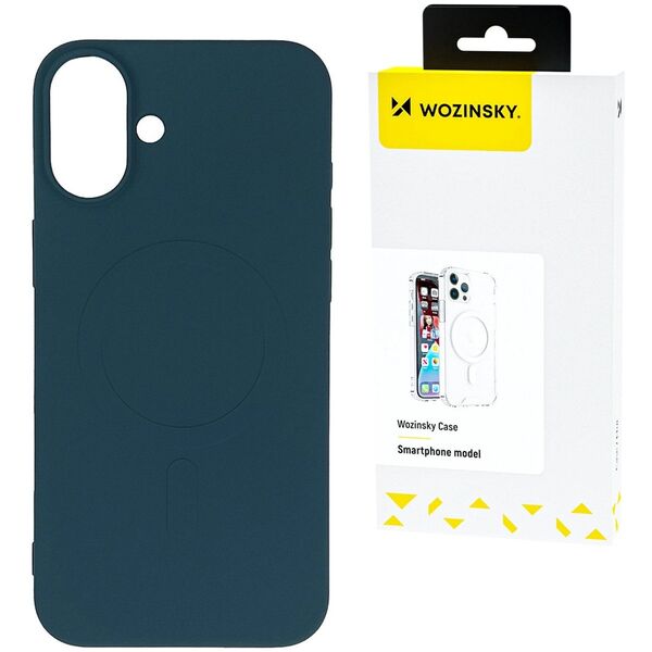 Etui Wozinsky Liquid Silicone Case MagSafe na Samsung Galaxy S24 FE - ciemnoniebieskie