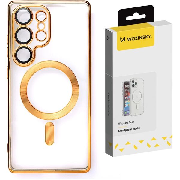 Etui Wozinsky Electroplated Magsafe na Samsung Galaxy S24 FE - złote