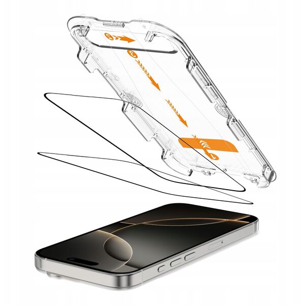 SZKŁO HARTOWANE TECH-PROTECT QUICK SET+ 2-PACK IPHONE 16 PRO MAX BLACK
