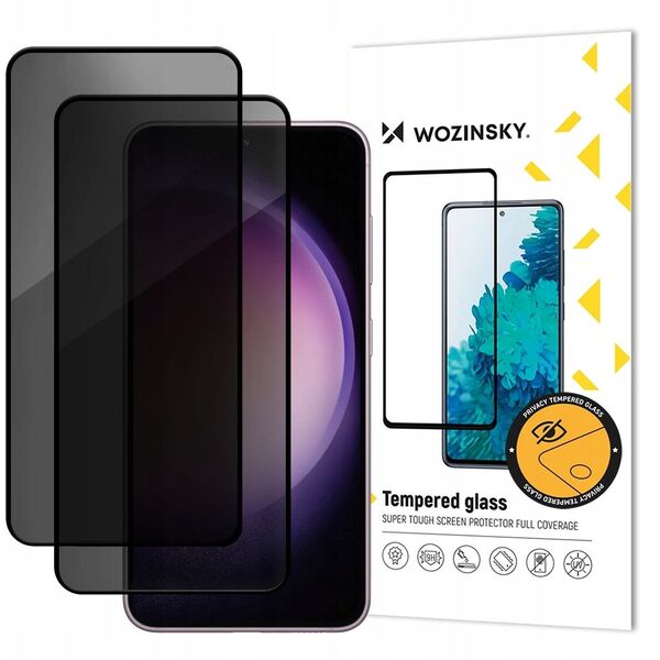 Szkło hartowane Wozinsky Privacy Glass przywatyzujące na Xiaomi Redmi Note 14 5G / Note 14 4G, 2-pak