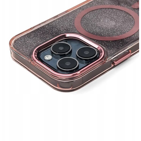 Etui Wozinsky Glitter Case na Samsung Galaxy S25 - różowe z brokatem
