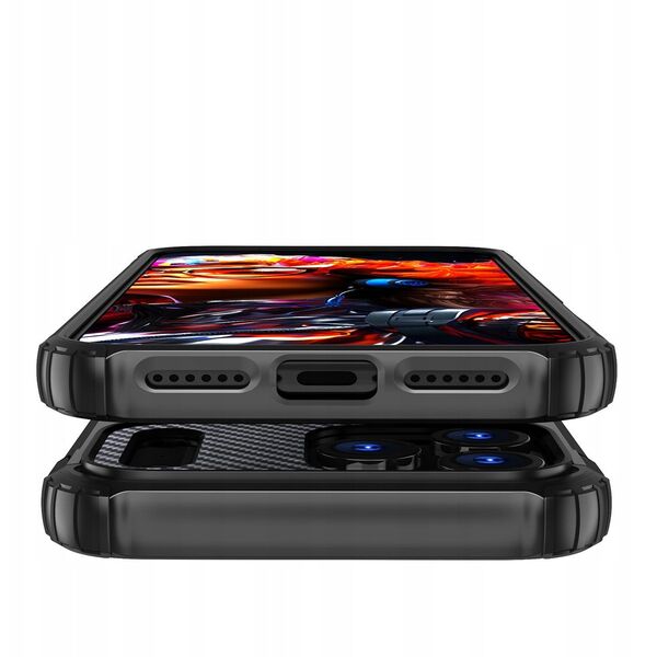 Etui Hybrid Armor na iPhone 17 Pro pancerne - czarne