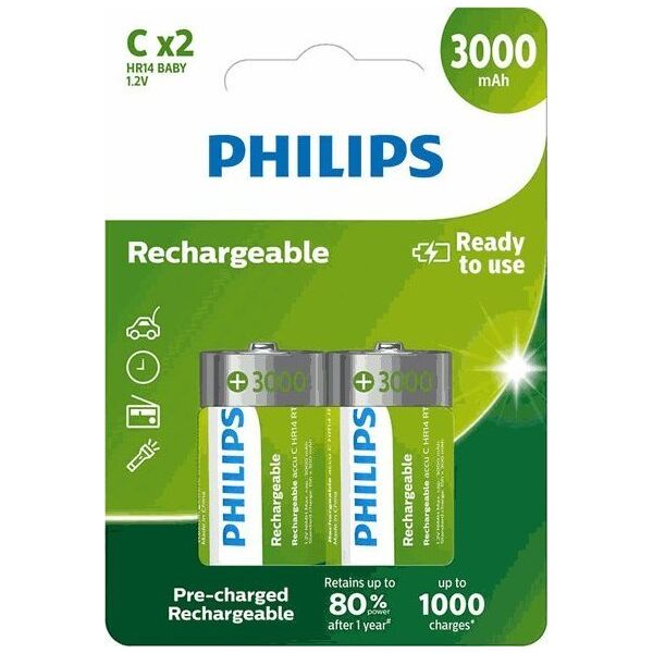 Philips 2x AKUMULATOR R14 C 3000MAH PHILIPS R14B2A300/10