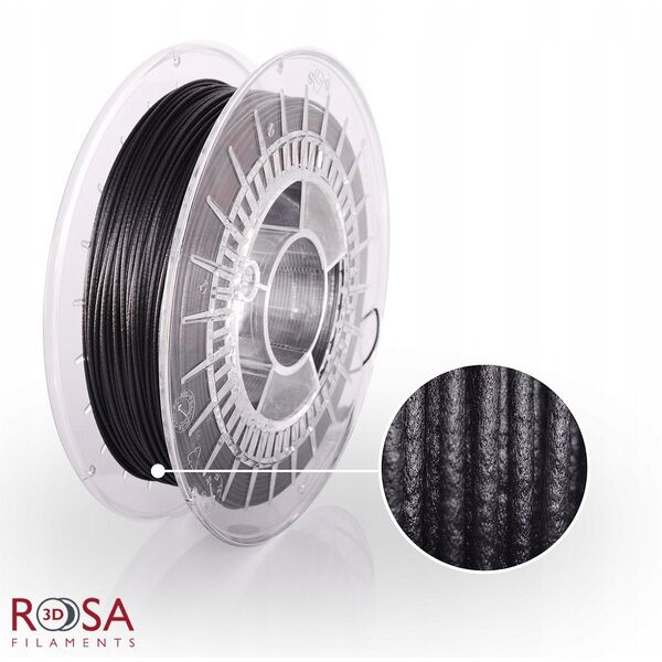 ROSA-PLAST Filament Rosa3D PETG CarbonLook 1,75mm 0,5kg - Carbon Black}