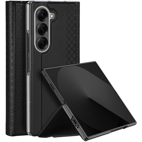 Etui Dux Ducis Brill na Samsung Galaxy Z Fold7 z zamknięciem magnetycznym - czarne